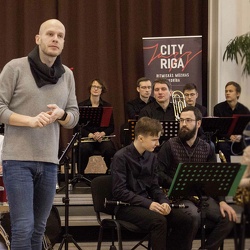 Skolas bigbenda un City Jazz Riga bigbenda koncerts